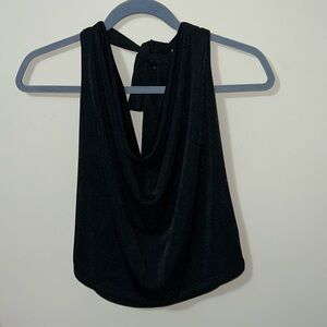 LULUS Black Shiny Dressy Tank